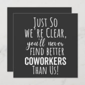 Coworker Goodbye | Arbeitskraft | Verlassend Gesch Einladung (Vorne/Hinten)