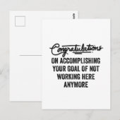 Coworker Goodbye Geschenk | Verlassend Mitarbeiter Postkarte (Vorne/Hinten)