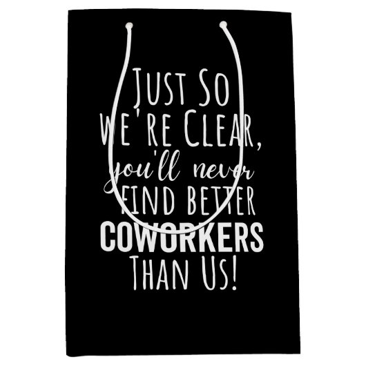 Coworker Goodbye | Umzug von Arbeitnehmern | Verla Mittlere Geschenktüte (Vorderseite)