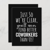 Coworker Goodbye | Umzug von Arbeitnehmern | Verla Save The Date (Vorne/Hinten)