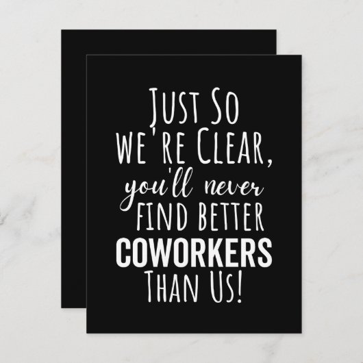 Coworker Goodbye | Umzug von Arbeitnehmern | Verla Save The Date (Vorne/Hinten)