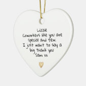 Coworker Kolleague Friend Danke, Geschenk Keramik Ornament (Links)