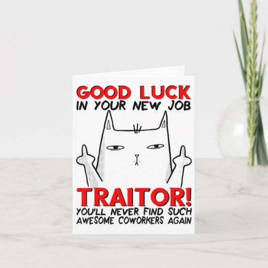 Coworker Leaving, Quitting Going Away, Job Change, Karte (Vorderseite)