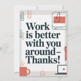 Coworker Thank You Card Dankeskarte