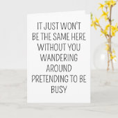 Coworker Verlassend glückliche Pensionierung geht Karte (Gelbe Blume)