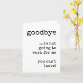 Coworker Verlassend, lustig, Niedlich, Quote Card Karte (Gelbe Blume)