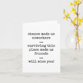 Coworker Verlassend, wird dich vermissen, Auf Wied Karte (Gelbe Blume)