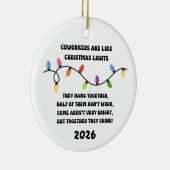 Coworkers Are Like Christmas Lights Keramik Ornament (Rechts)