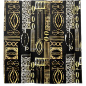 Cowrie Muschel Motif Duschvorhang (Vorderseite)