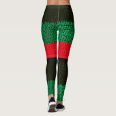 Cowrie Muschel Red Black Green Crochet Print Leggings (Rückseite)