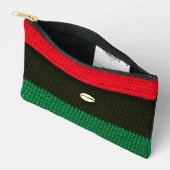 Cowrie Muschel Red Black Green Crochet Print Zubehörtasche (Offen)