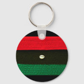 Cowrie Muschel Red Black und Green Crochet Print o Schlüsselanhänger (Vorderseite)