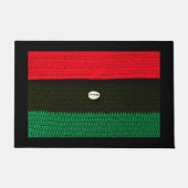 Cowrie-Muschel und Red Black Green Crochet Print a Fußmatte (Vorderseite)