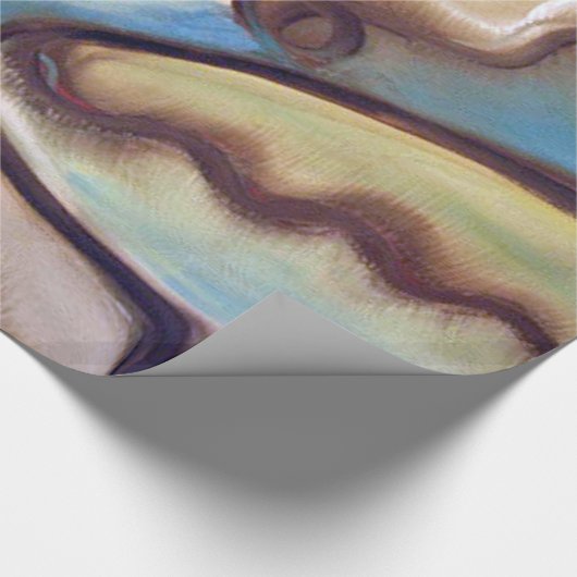 Cowrie-Muscheln Geschenkpapier (Ecke)