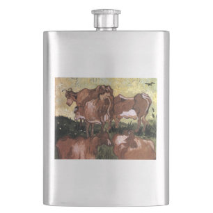 Cows after Jordaens - Gogh Flachmann