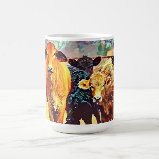 Cows Friends Group Niedlich Art Tasse Cup (Mittel)