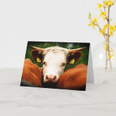 Cows Head Karte (Gelbe Blume)