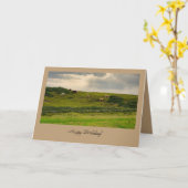 Cows in Pasture Birthday Greeting Card Karte (Gelbe Blume)