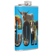 Cows Picture Logo, klassische Hip Flask Flachmann (Rechts)