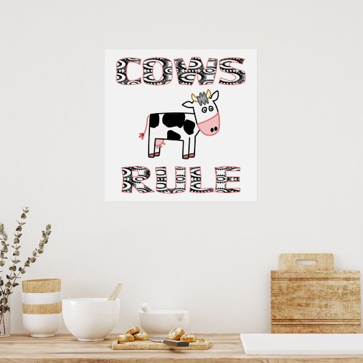COWS RULE Poster (Küche)