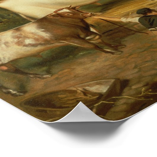 Cows with a herdsman poster (Ecke)