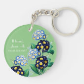 Cowslip Primrose Botanical Schlüsselanhänger (Rückseite)