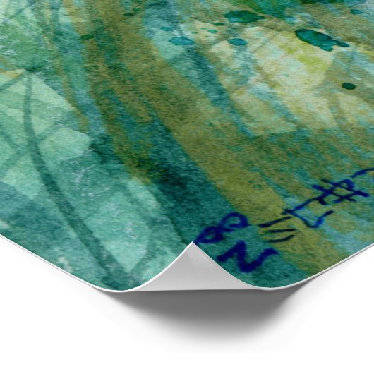 Cowslips Primula veris auf einer Grasbank Poster (Ecke)