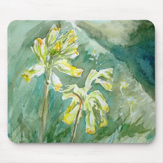 Cowslips Primula veris on a grassy bank Mousemat Mousepad (Vorne)