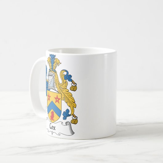 Cox-Familienwappen Kaffeetasse (Vorderseite Links)