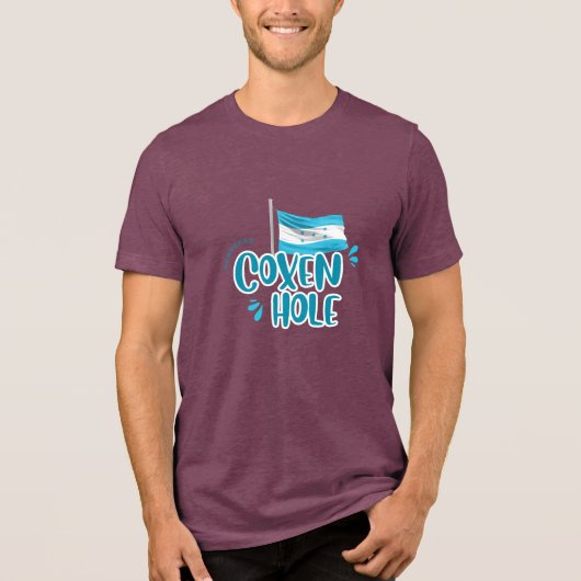 Coxen Hole with Honduras Flag Tri-Blend Shirt (Vorderseite)