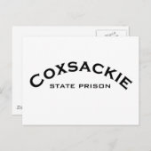 Coxsackie-Staat-Gefangenenlogo Postkarte (Vorne/Hinten)