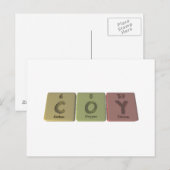 Coy as Carbon Oxygen Yttirum Postkarte (Vorne/Hinten)