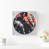 Coy Fish Quadratische Wanduhr (Zuhause)