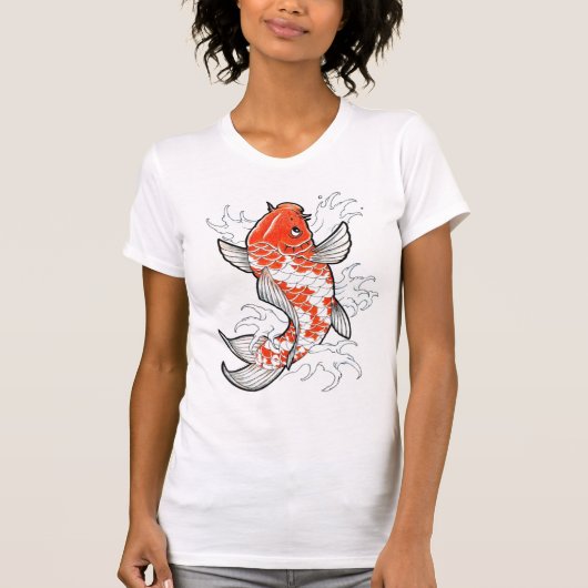 Coy Fish Tattoo Vintage Frauen Tshirt (Vorderseite)