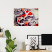 Coy Pond Vintage japanische Kunst Poster (Heimbüro)