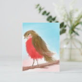 Coy Robin Postcard Postkarte (Stehend Vorderseite)