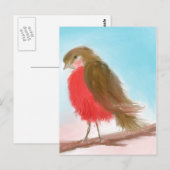 Coy Robin Postcard Postkarte (Vorne/Hinten)