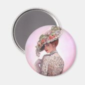 Coy Viktorianisch Lady "Betty Lu" Magnet (Vorderseite/Rückseite)