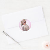 Coy Viktorianisch Lady "Betty Lu" Runder Aufkleber (Umschlag)