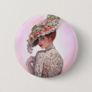 Coy viktorianische Dame "Betty Lu " Button