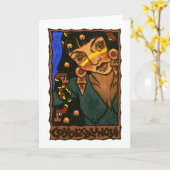 Coyolxauhqui Grußkarte Karte (Gelbe Blume)