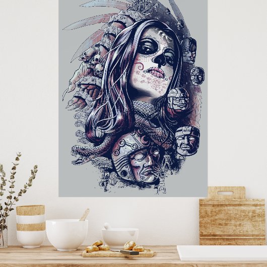 Coyolxauhqui Poster (Küche)