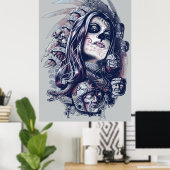 Coyolxauhqui Poster (Heimbüro)