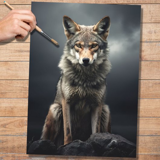 Coyote 3 Decoupage Paper Seidenpapier