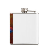 Coyote Abstrakt Art Saguaro Cactus Desert Brown Flachmann (Rückseite)