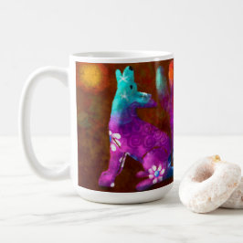 Coyote Abstrakt Art Saguaro Cactus Desert Brown Kaffeetasse