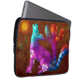 Coyote Abstrakt Art Saguaro Cactus Desert Brown Laptopschutzhülle (Vorne Rechts)
