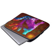 Coyote Abstrakt Art Saguaro Cactus Desert Brown Laptopschutzhülle (Vorne Knopf)