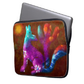 Coyote Abstrakt Art Saguaro Cactus Desert Brown Laptopschutzhülle (Vorderseite Links)