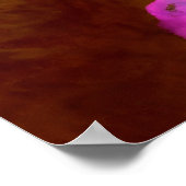 Coyote Abstrakt Art Saguaro Cactus Desert Brown Poster (Ecke)